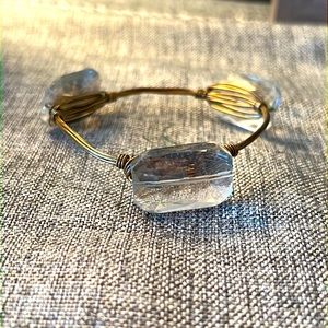Clear crystal stone bangle bracelet.